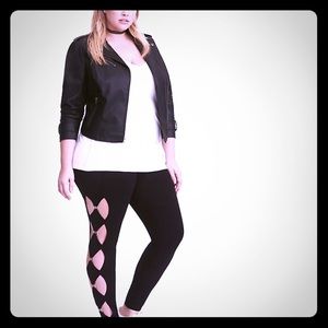 BLACK BOW O-RING LEGGING